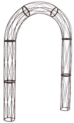 Metal Garden Arch with Solar Light 150 x 24 x 230 cm