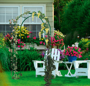 Arche de jardin simple en m�tal 120 x 40 x 240 cm