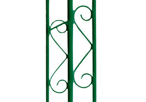 Arco duplo de jardim em metal 120 x 30 x 220 cm