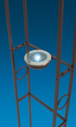 Arco de jardim em metal com lumin�rias solares 120 x 30 x 230 cm