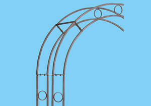 Arco de jardim em metal com lumin�rias solares 120 x 30 x 230 cm