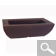 Jardini�re rectangulaire en plastique rotomoul� - CHOCOLAT