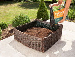 Carr� de plantation en osier