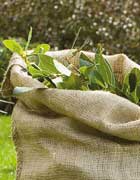 Saco natural em tela de juta - Saco  100% natural para res�duos verdes