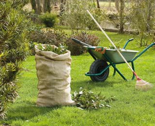 Saco natural em tela de juta - Saco  100% natural para res�duos verdes