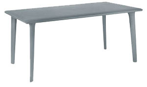 Salon r�sine 4 � 6 places, table grise