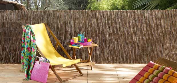 Cl�ture en osier tiss� en petits fagots Vimet extra - Brise-vue et occultation