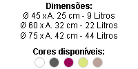 Pure Swing - D. 45 x A. 25 cm - Branco - Elho