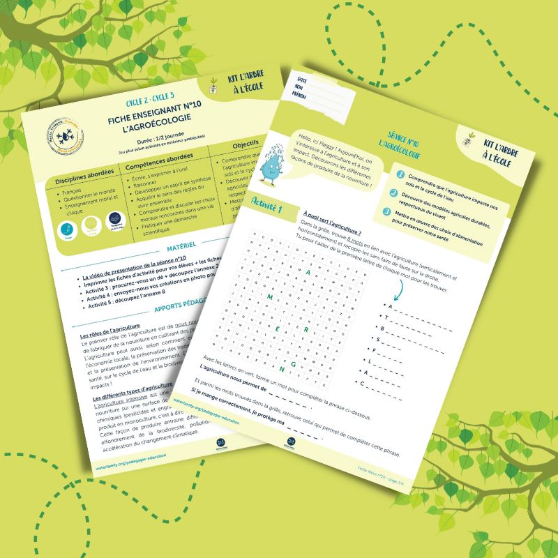 Kit pdagogique l'Arbre  l'cole  Sance 10  L'agrocologie