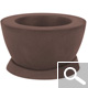 Vasque avec sa soucoupe en plastique rotomoul� - CHOCOLAT
