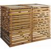 Cache Poubelles en Bois et Mtal DUO - Burger