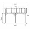 Pergola Bois Adosse 5 x 3 m SHERWOOD - Burger