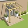 Pergola Bois Adosse 2,9 x 2 m - Burger