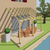 Pergola Bois Adosse 4,2 x 3m - Burger