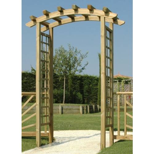 pergola bois pour rosier