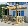 Pergola Bois Adosse Double 6 x 3 m