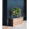 EX - Jardinire Bois et Mtal avec Treillis Z