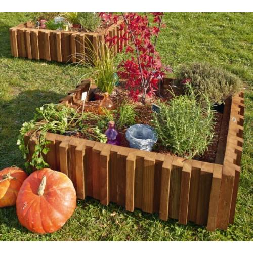 Carré potager en bois métis – 110 x 100 cm : vente carré potager ... Potager clôture désign