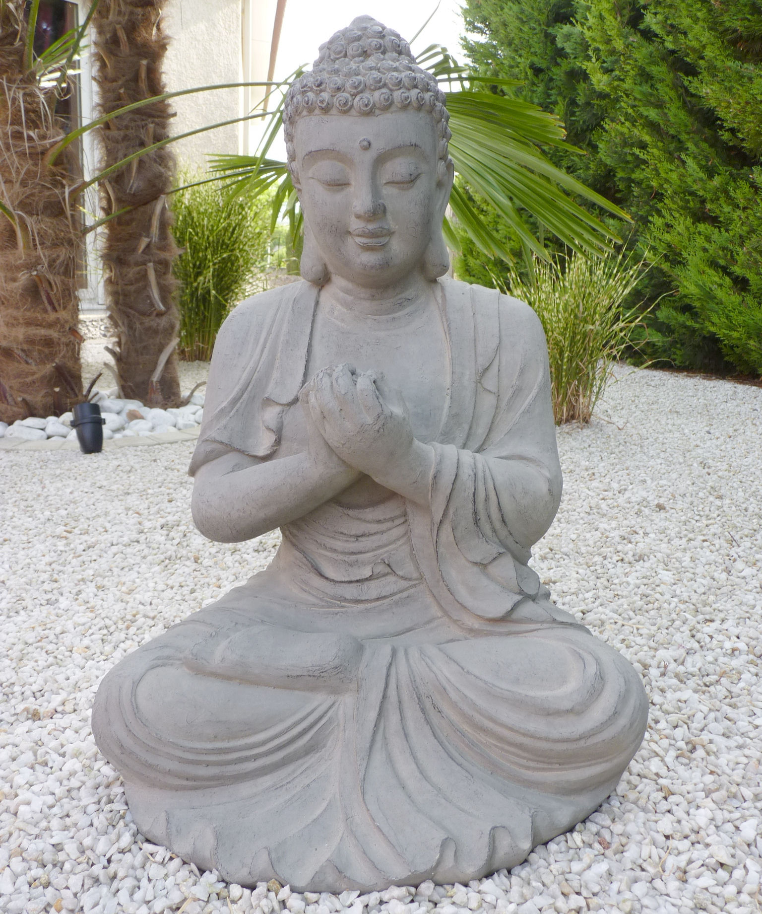 Statue de jardin Zen Bouddha Hauteur 60 cm Vente en ligne au meilleur prix
